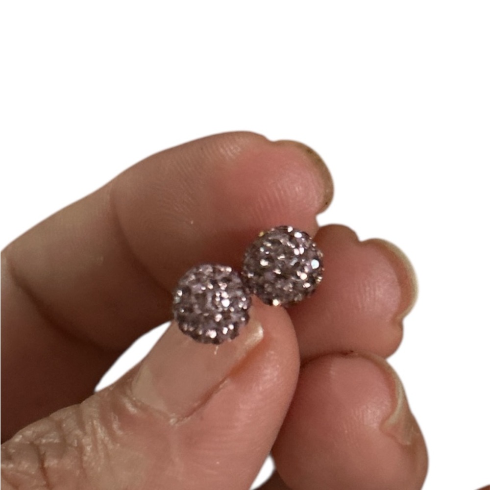 14k gold purple Stud Earrings